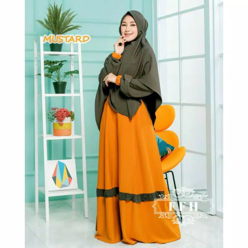 GAMIS FAYZA ORI/GAMIS SET SYAR'I/Khimar tali