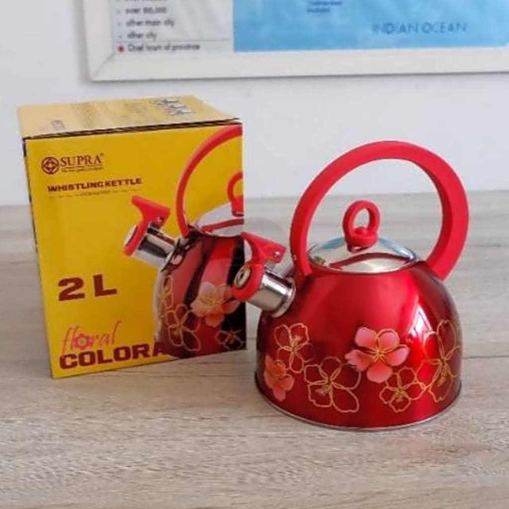 Teko siul supra colora 2 Liter Warna Merah