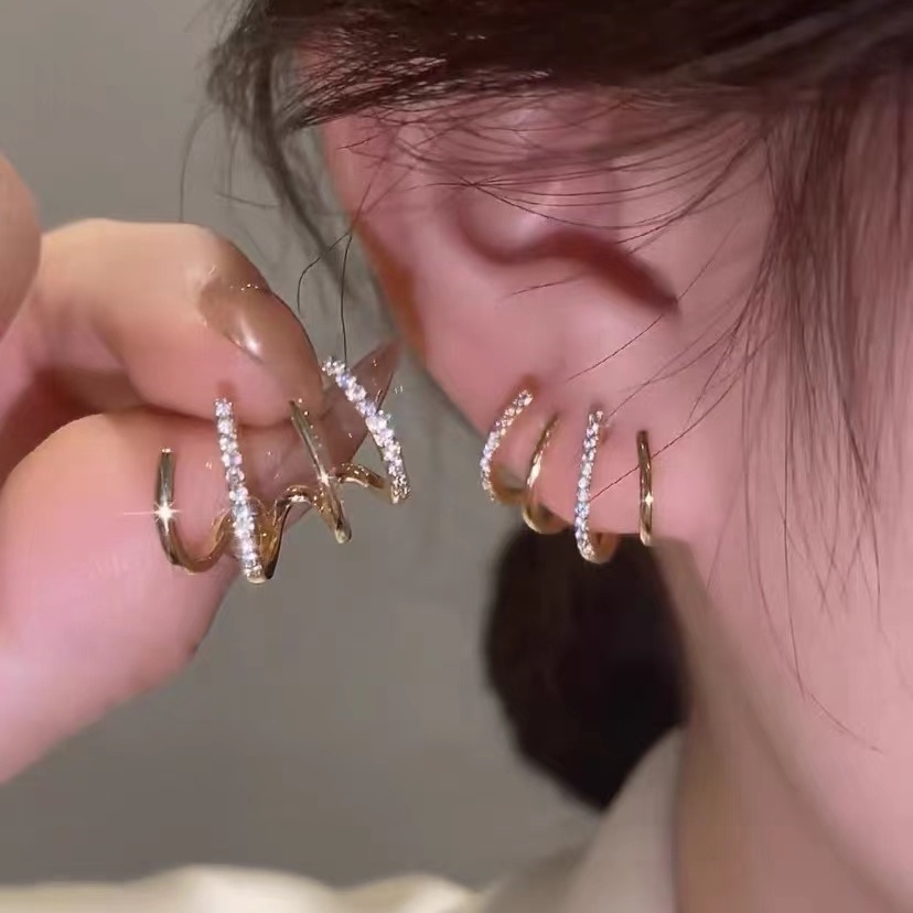 Anting Berlian S925 Silver Gaya Korea Untuk Wanita