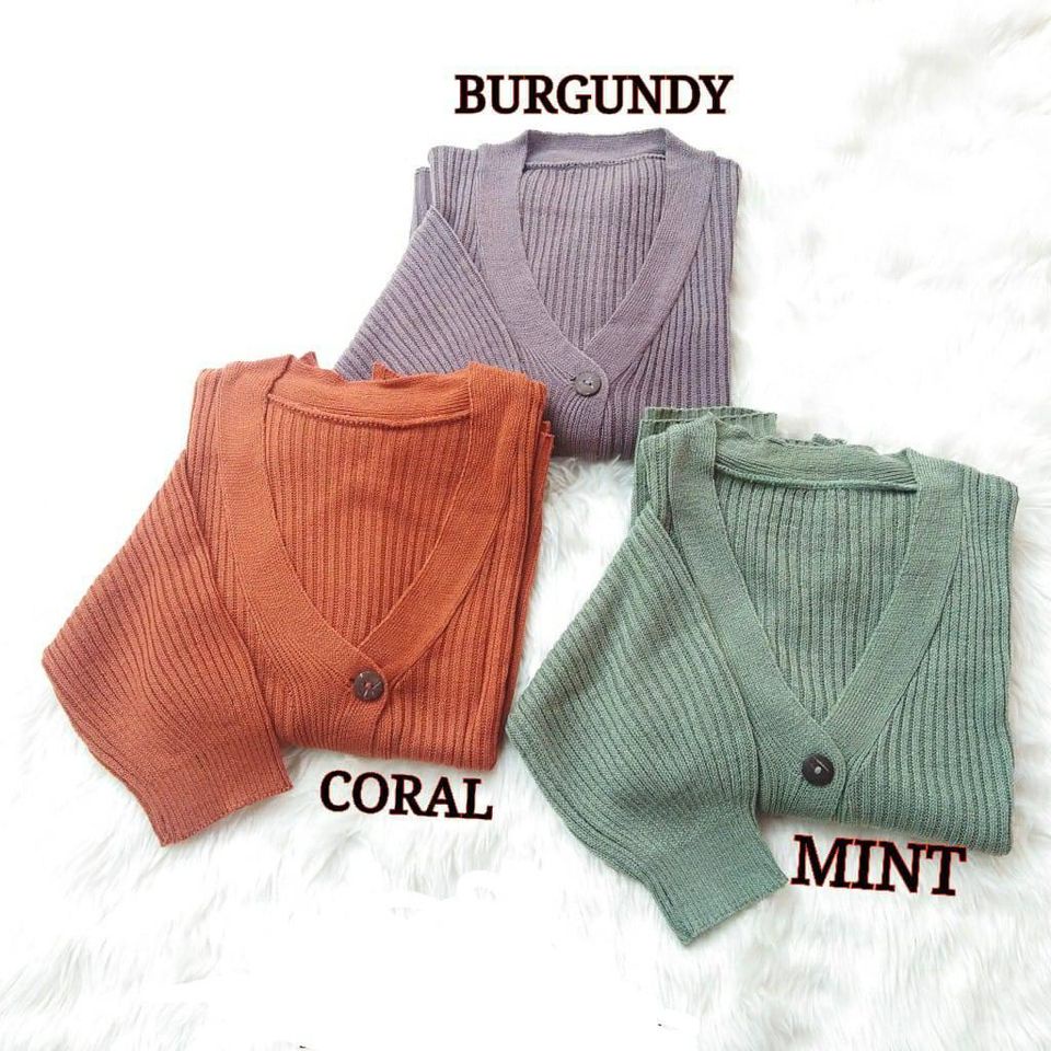 Cardigan Rajut Willy Crop Batok