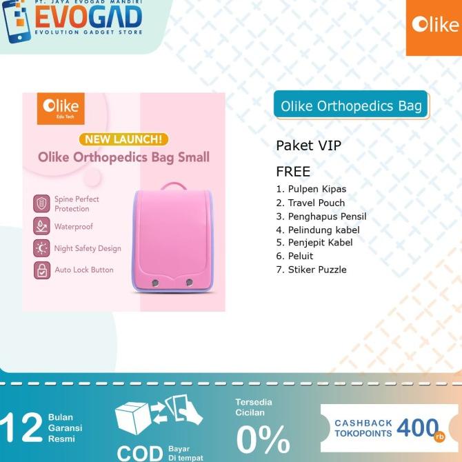Olike Orthopedic Bag Large, Tas Olike Original, Tas Anak - Pink, Small