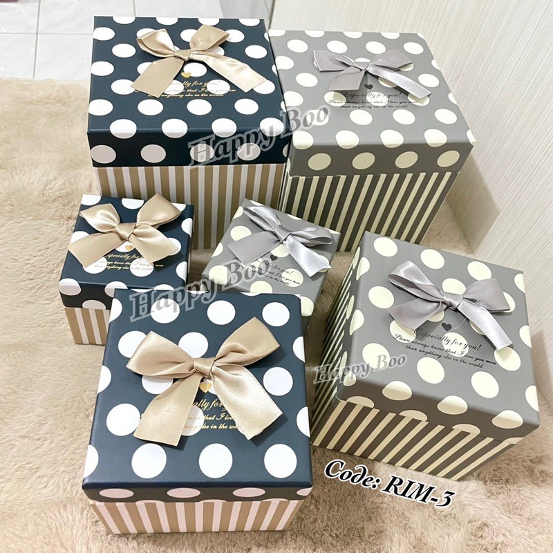 kotak kado box kado kotak hampers set 3 susun / satuan large medium small gift box premium rim3