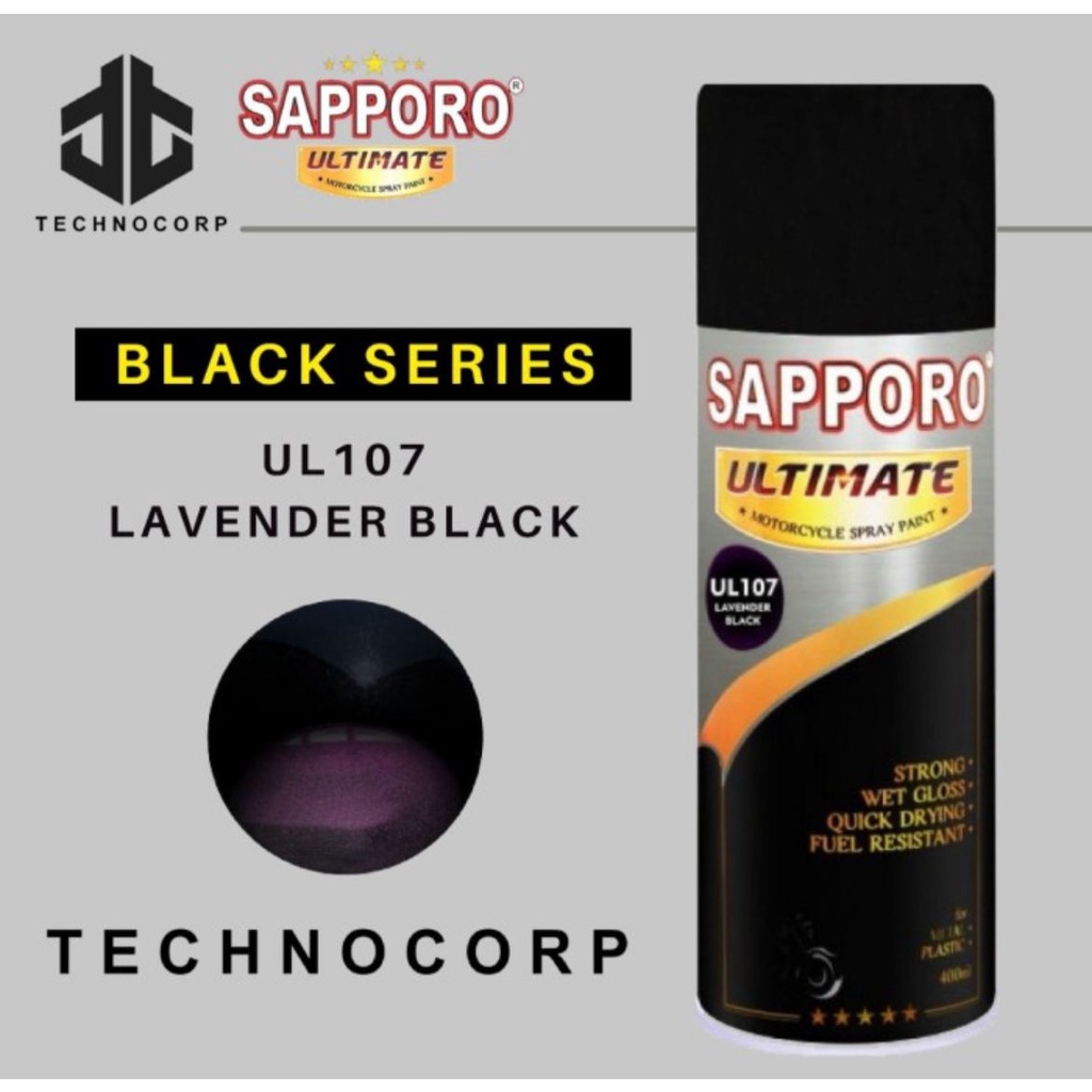 

Cat Semprot SAPPORO ULTIMATE UL107 LAVENDER BLACK/ BLACK SERIES VIOLET