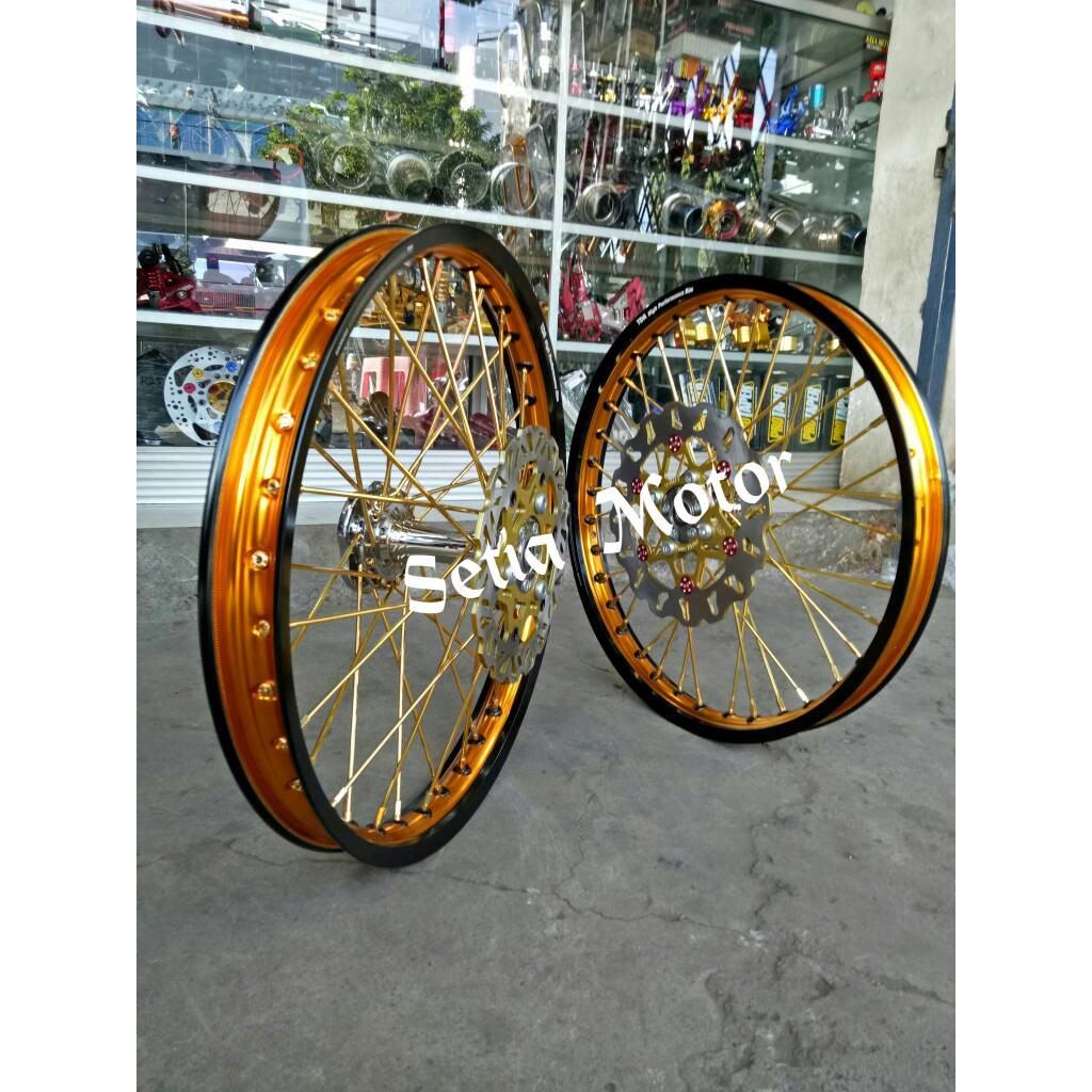 #9912 Velg TDR Sepaket Tromol Becak Motor Ninja R / Ninja RR Bebas Pilih