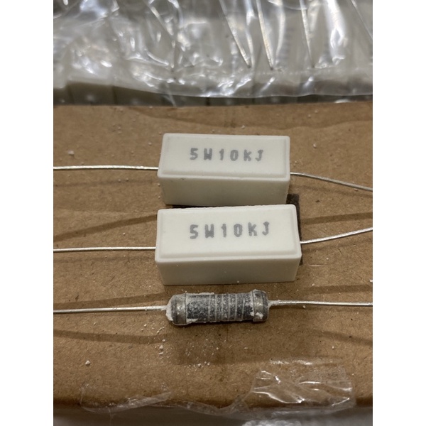 resistor kapur 10K 5w isi full kaki tembaga