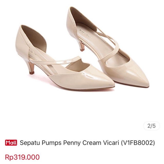 Sepatu pumps penny cream vicari