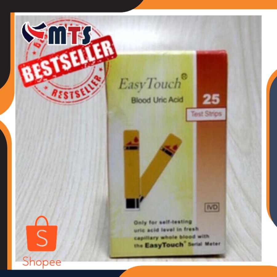 Alat Kesehatan Medis Refil Strip Easy Touch Asam Urat Easytouch Uric Acid Isi 25