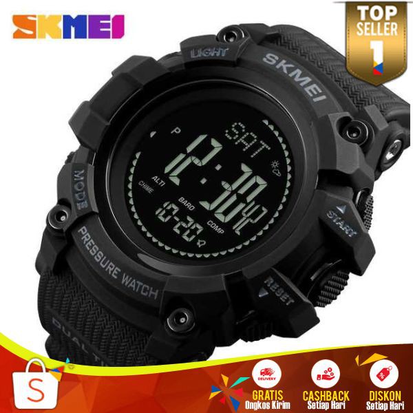 Jam Tangan Skmei JT 104 Jam Digital Pria Multifungsi Skemei Cowok Waterproof Perlengkapan Outdoor