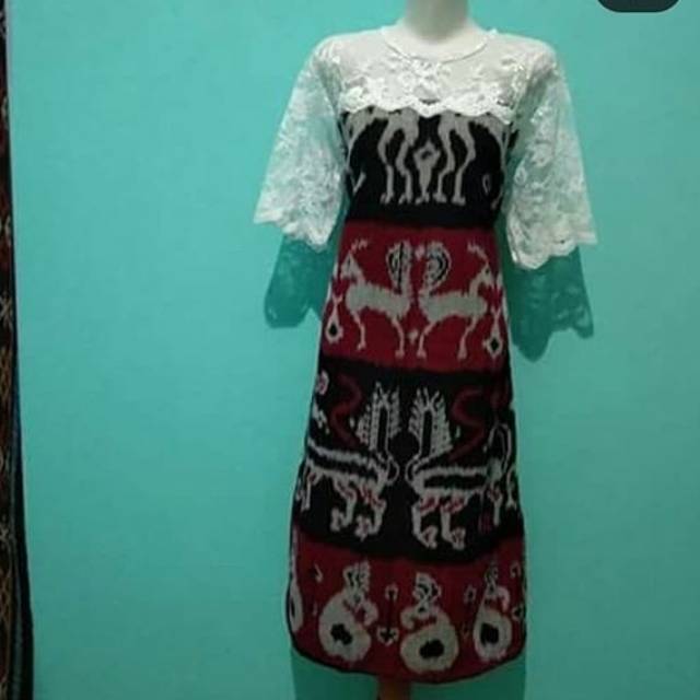 Dress Naga Kombinasi Brokat Shopee Indonesia