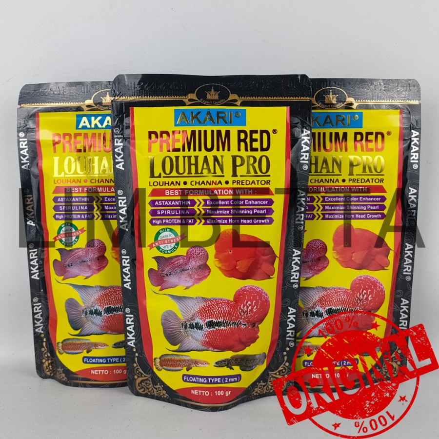 Akari Premium Red Louhan / Makanan Ikan Louhan Akari Premium Red