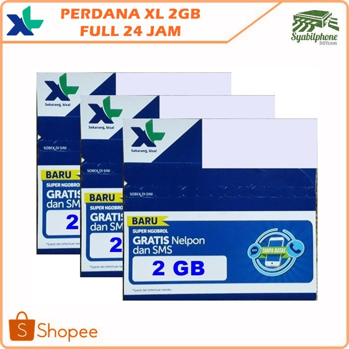 KARTU PERDANA KUOTA XL 2GB FULL 24 JAM DATA XL 2GB