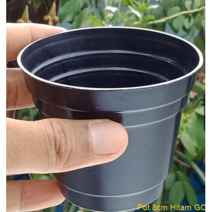 Murah Pot 8 Cm Hitam Pot Bunga 8CM Plastik Kaktus Vas Bunga Kecil Hitam Pot Hidroponik Mini Pot 7 Cm