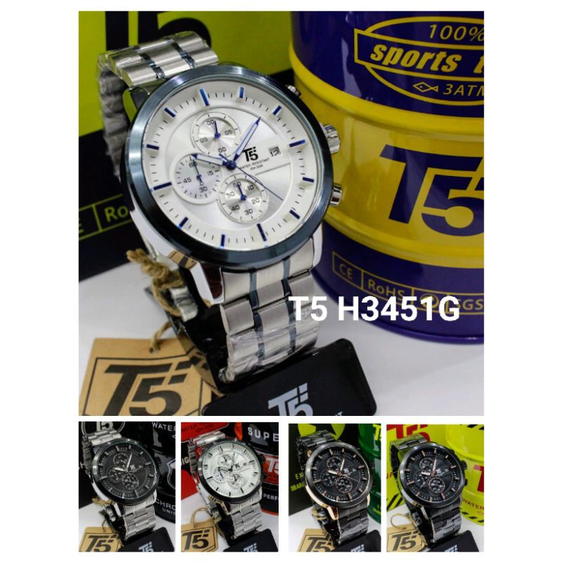 Grosir Jam Tangan Cowok Pria Original T5 H3451G ORI