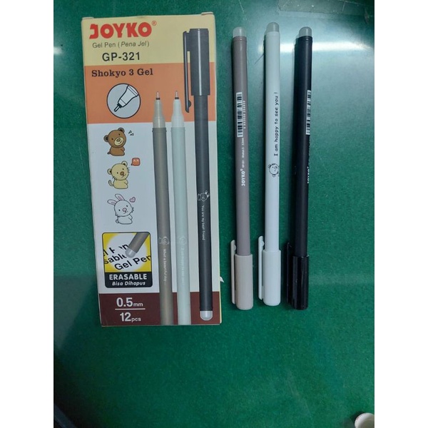 

[BOX ISI 12] PULPEN JOYKO GP-321 ERASABLE PEN / PULPEN / BALLPOINT / BOLPEN
