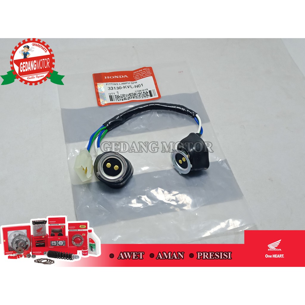 SOKET FITTING LAMPU DEPAN SUPRA X125 FI ASLI AHM 33130-KVL-N01