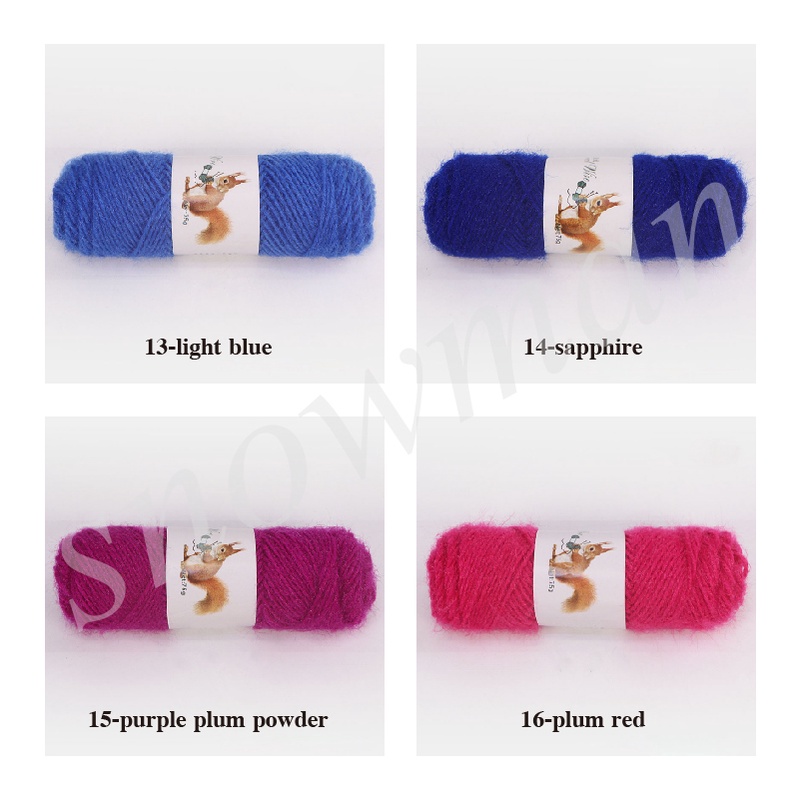 benang wol tupai kasmir halus benang rajutan wol untuk membuat topi syal sweater 4 ply 75 g