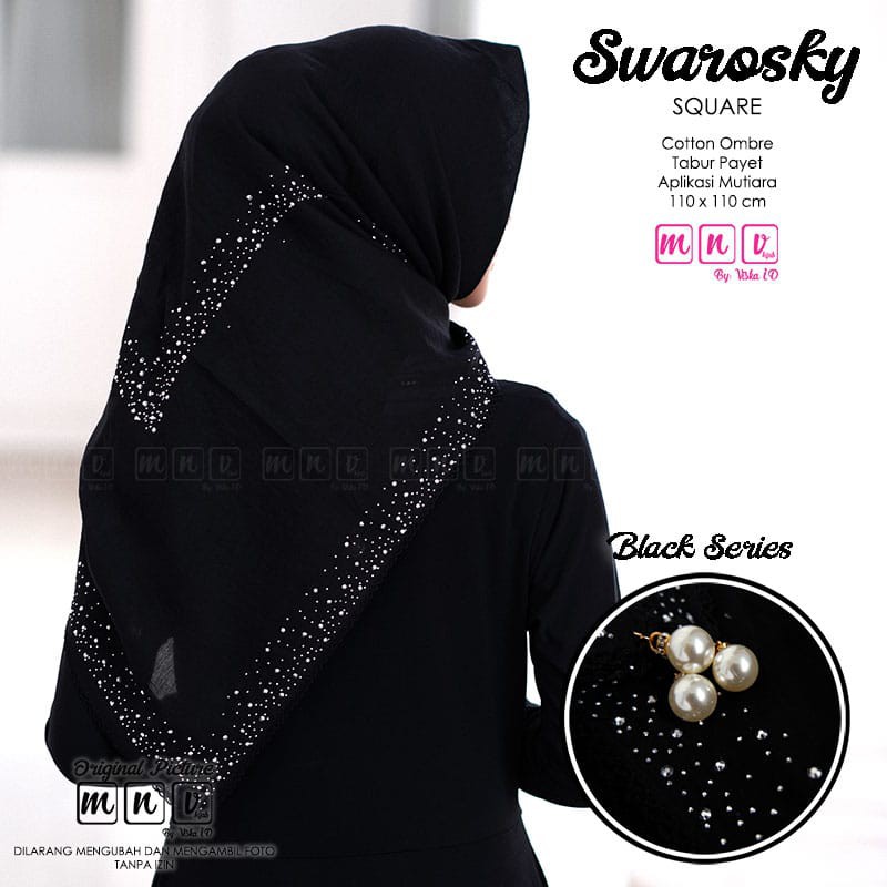 SWAROSKY Square/ORI MNV RAGUMI/cotton ombre/uk 110x110/tabur payet