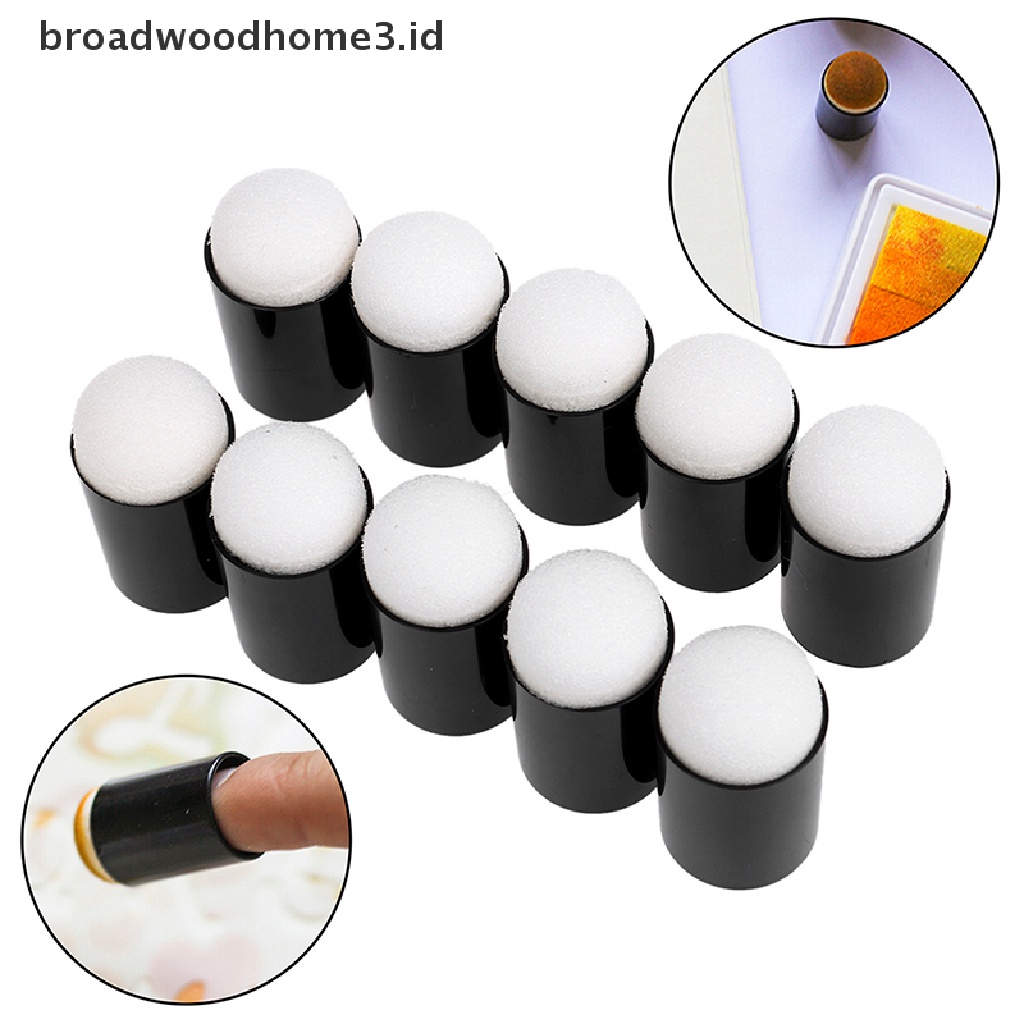 10pcs Spons Jari Daubers Untuk Stempel Tinta Reborn