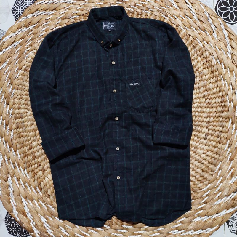 Kemeja Flanel Pria Wanita Lengan Panjang Oversize Motif Kotak Kotak Unisex-Casual 04