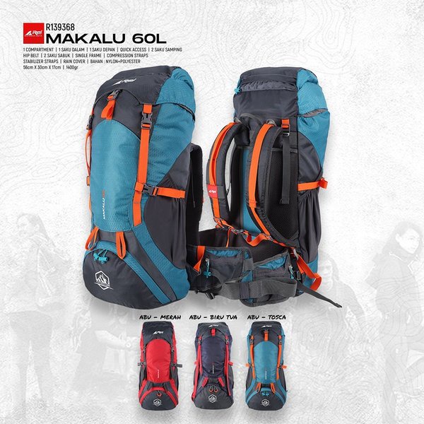 TAS RANSEL CARIER REI MAKALU 60L Arei Outdoorgear