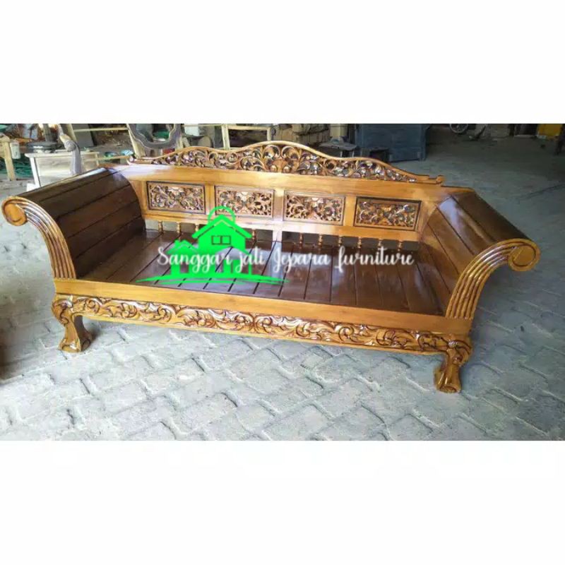 bangku bale-bale kuku macan kayu jati jepara