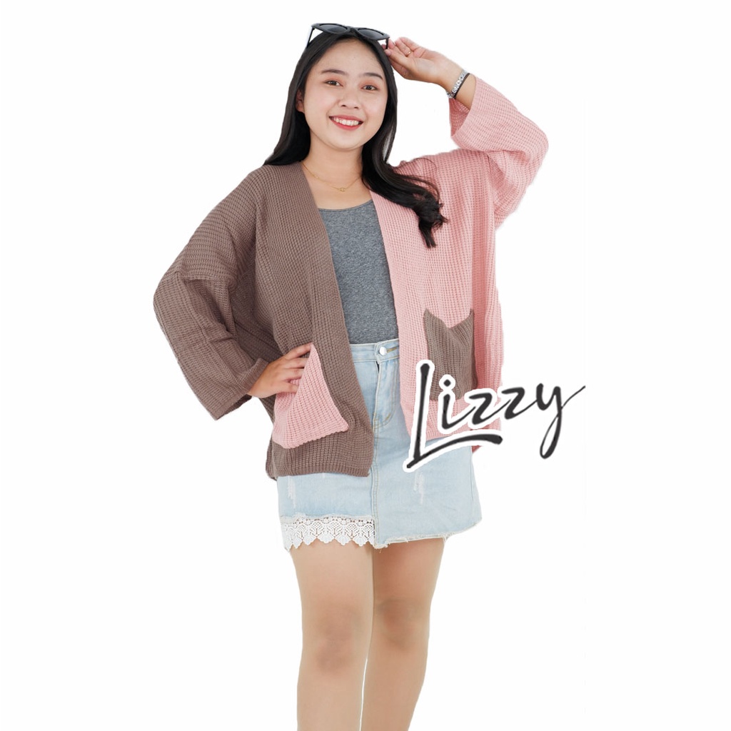 Lizzy - CHERYL CARDIGAN TWO TONE PREMIUM