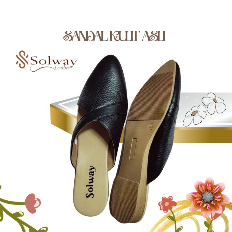 Sandal kulit wanita sandal kulit asli sandal sepatu kulit original SW 006