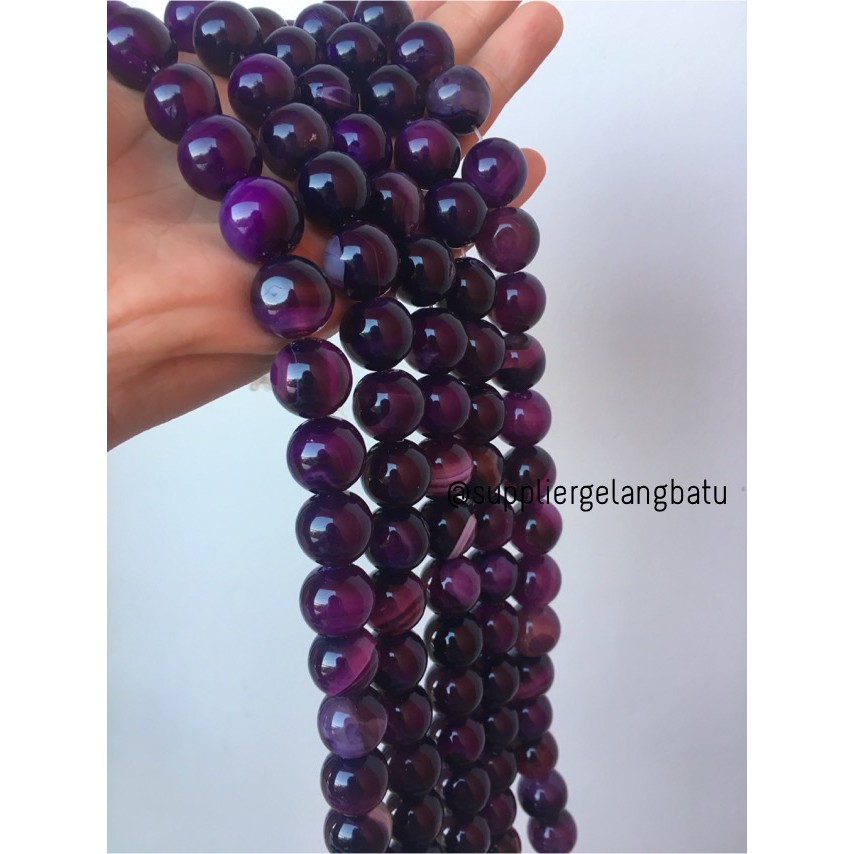 bahan batu kecubung kampung 16mm amethys stone aksesoris pria wanita pernak pernik fashion unisex