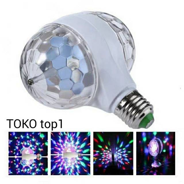 lampu disco led 2sisi/ disko 2sisi / lampu disco e27 warna warni
