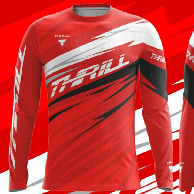 KAOS SEPEDA BAHAN PREMIUM THRILL DOWNHILL MTB BIKE