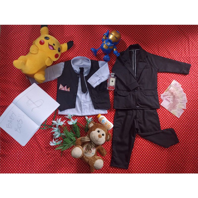 kostum baby boss/kostum baby bos/baby boss/baby bos/setelan baby boss