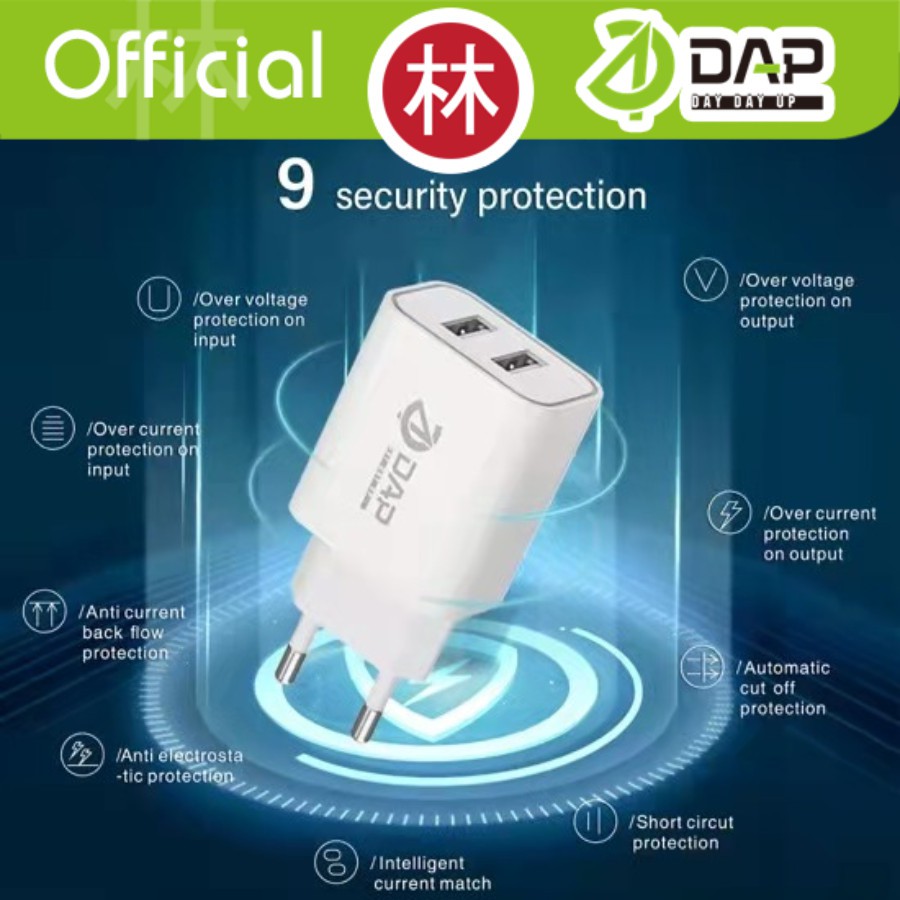 DAP D-A4 Wall Charger Dual Output Fast Charging 2.4A