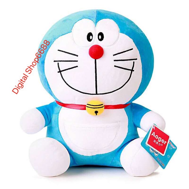 BONEKA DORAEMON SENYUM MULUT KEBUKA &amp; MULUT KETUTUP UKURAN TINGGI 22CM (100% IMPORT)