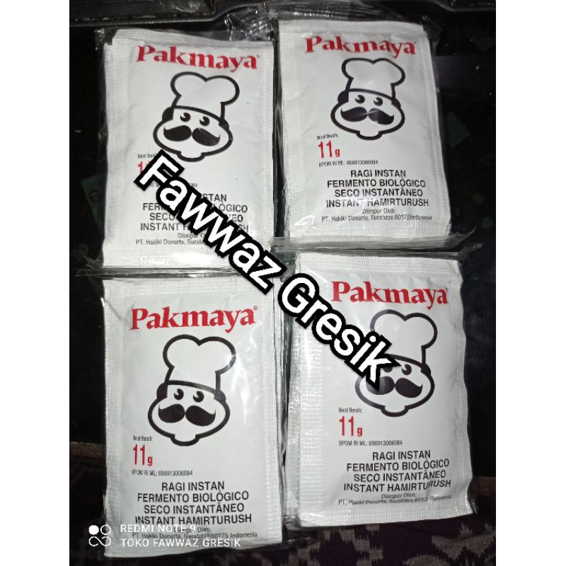 (isi 4) PAKMAYA SACHET 11GR / INSTANT DRY YEAST / RAGI KERING INSTAN / RAGI ROTI