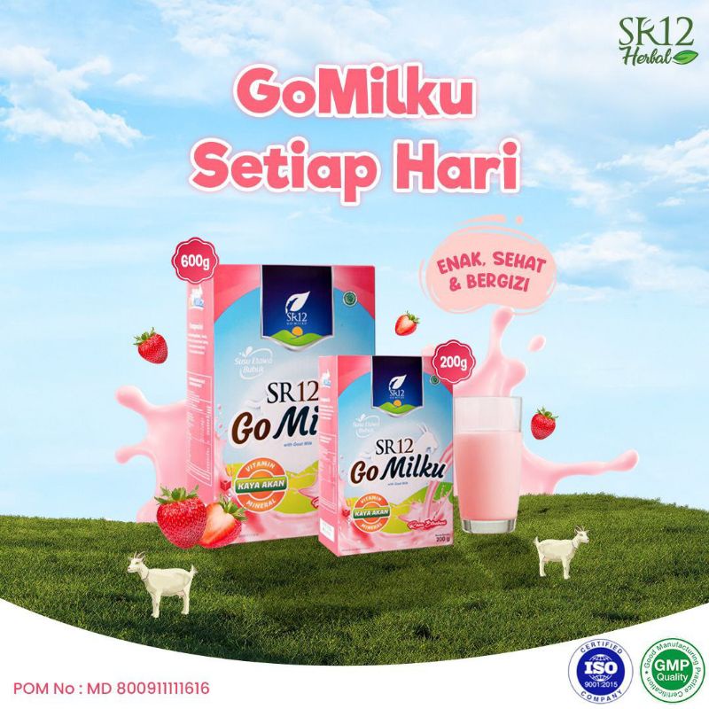 

Gomilku Strawberry 200g SR12/Protein Tinggi/Pelancar Asi/Susu Bumil Busui/Atasi Mual Kehamilan/Susu Penambah BB