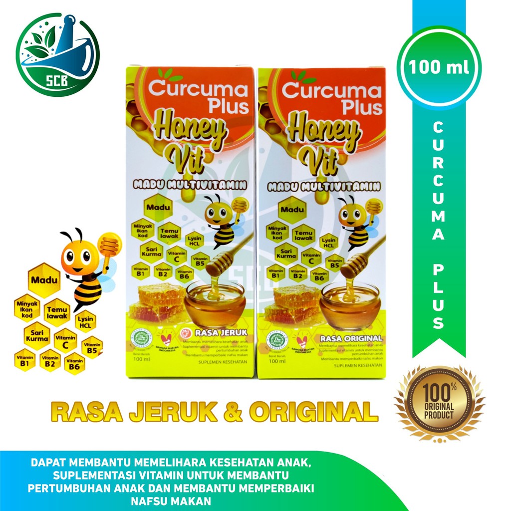 Curcuma Plus Honey Vit Syrup - Madu Multivitamin 100 ml