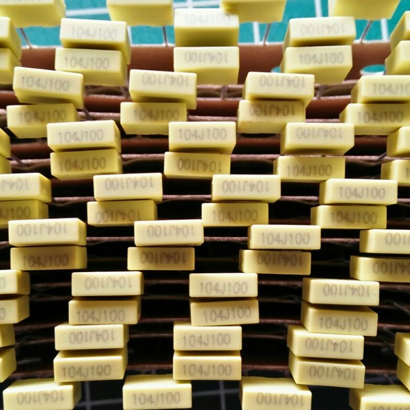 Capacitor 104j 100v MKM 104j100 5pcs / 5 biji