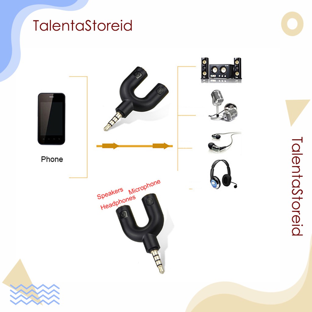 Paket Smule Alat Rekam Rekaman - Mic Clip on + Audio Splitter