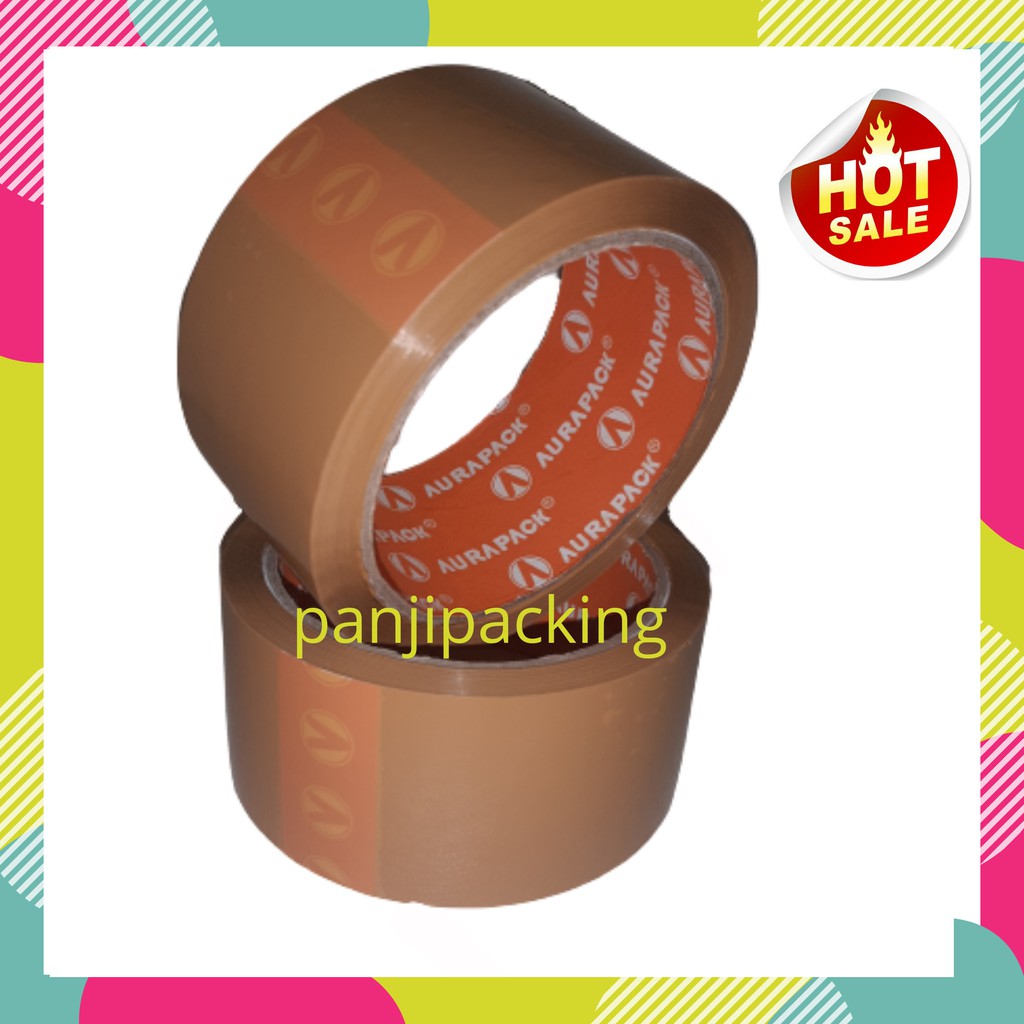 

Lakban Coklat Aurapack 48 mm x 90 yard tebal kuat murah Bandung