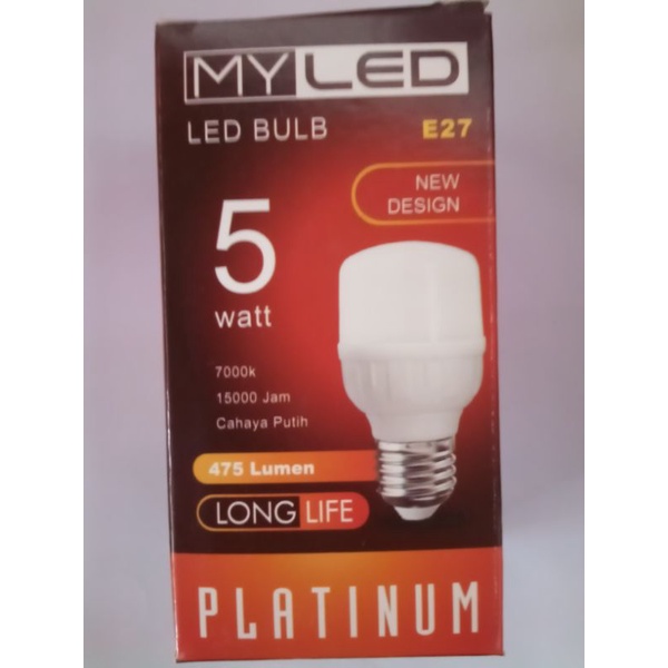 lampu LED merek My LED 5 WATT-30 WATT