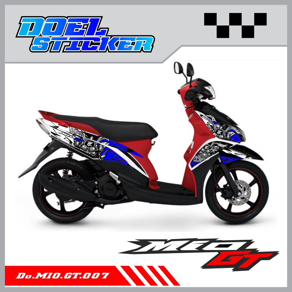 STICKER STRIPING MIO GT - STICKER STRIPING LIST VARIASI HOLOGRAM , CROME MIO GT DOEL 007