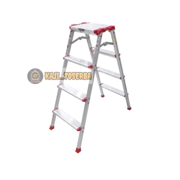 Fixsteps Tangga Lipat Aluminium Pijakan Lebar & Ringan 4 Step