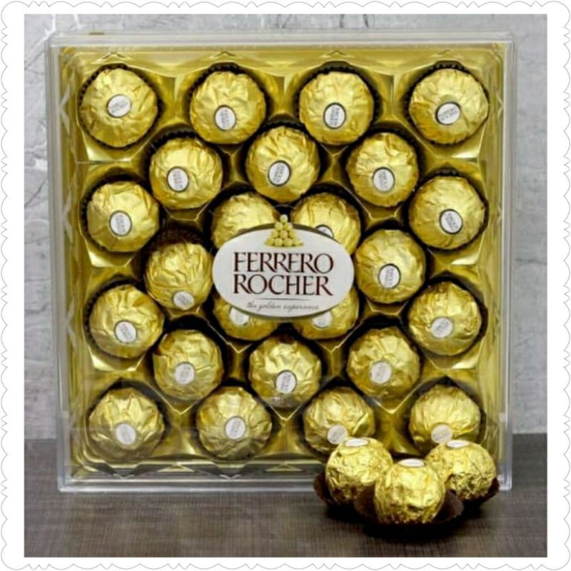 

Ferrero Rocher 300gr isi 24pcs Cokelat