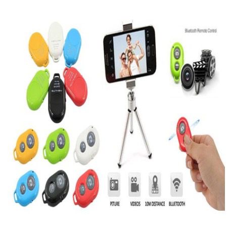 Remot Bluetooth Remote Shutter Kamera Remot Tripod Handphone Androis &amp; Ios