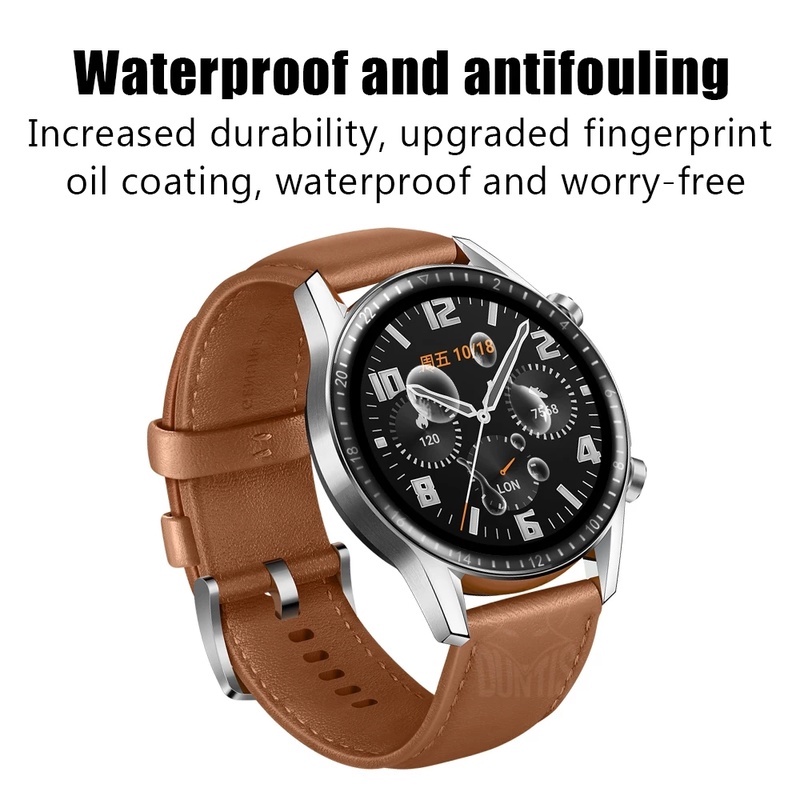 (3D Full Curved Hd Clearplating Film Pelindung Layar Pmma Pet Untuk Huawei Watch Gt 3 42mm 46mm)