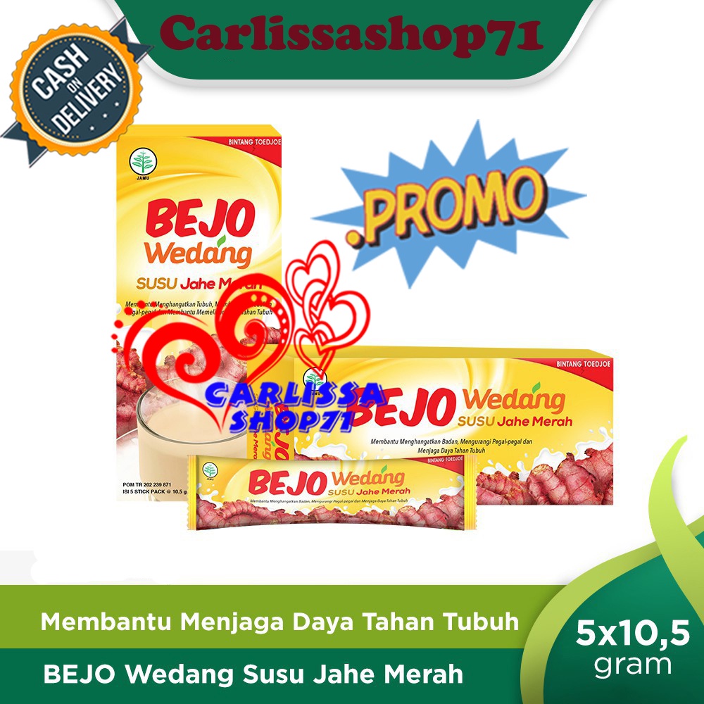 

Bejo Wedang Susu Jahe Merah Box Isi 5 Sachet @10,5gr Harga Terjangkau