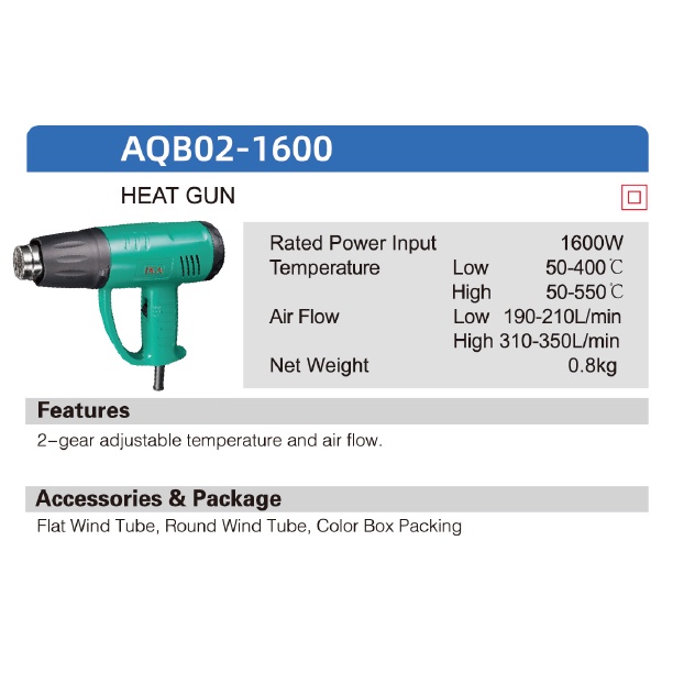 DCA Heatgun AQB02-1600