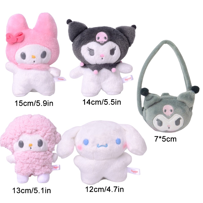 New Sanrio Kuromi Yugui Dog Melody KT Doll Pendant With Crossbody Bag Birthday Present