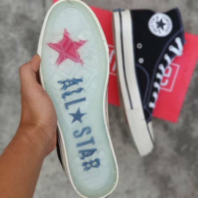 Sepatu murah Converse 70s bw sole bening/transparan