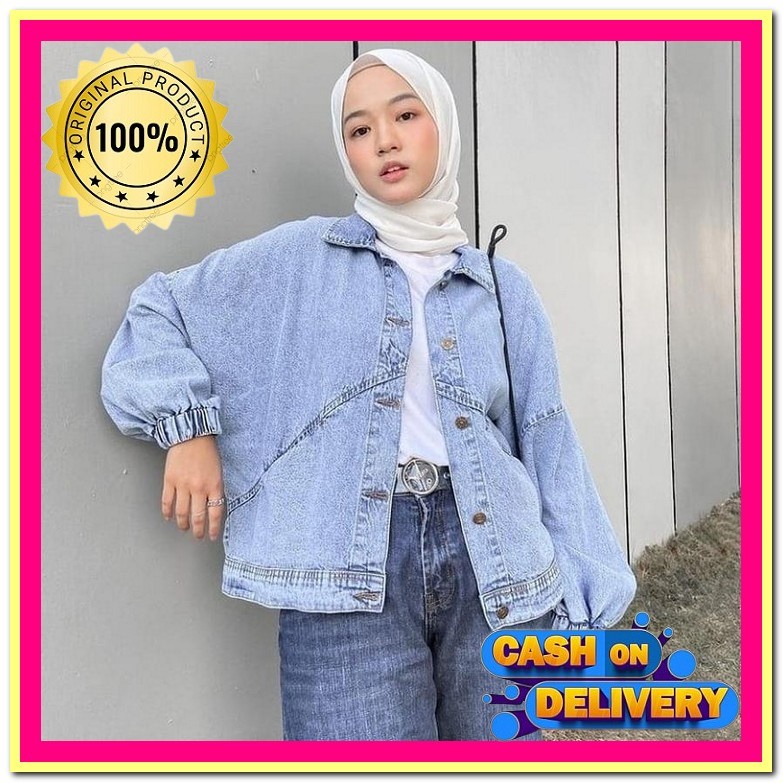 Jaket Jeans Wanita Oversize Rawis Hits Kekinian Amr Original Jacket Jeans Toxic Orimoza Reza Jaket J